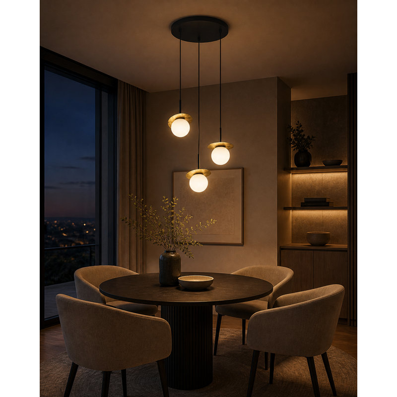 - Light Pendant, Black/Gold