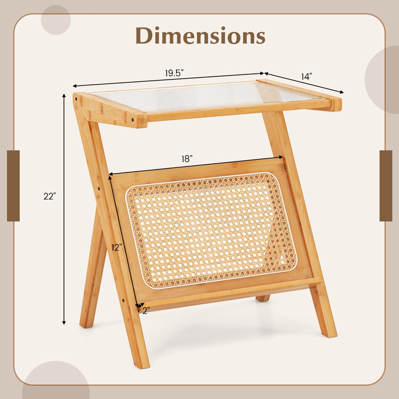 Ensemble de tables de bout Adale, Naturel
