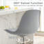 Swivel Upholstered Adjustable Height Bar Stool-533812857