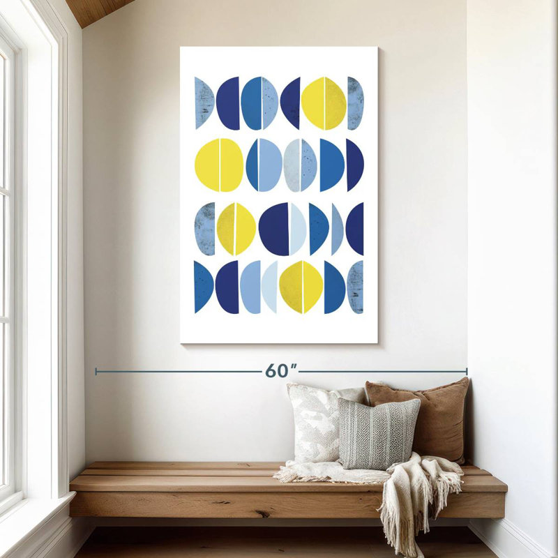 Avery bleu jaune moderne II, H 48 po x l 32 po