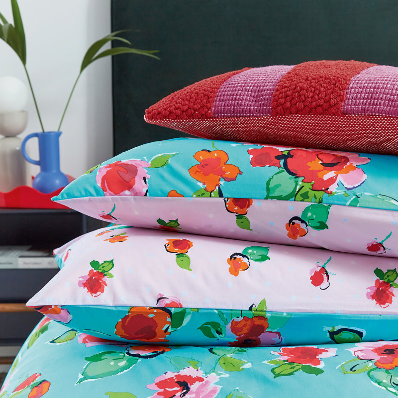 Isla Cushion, Red Striped