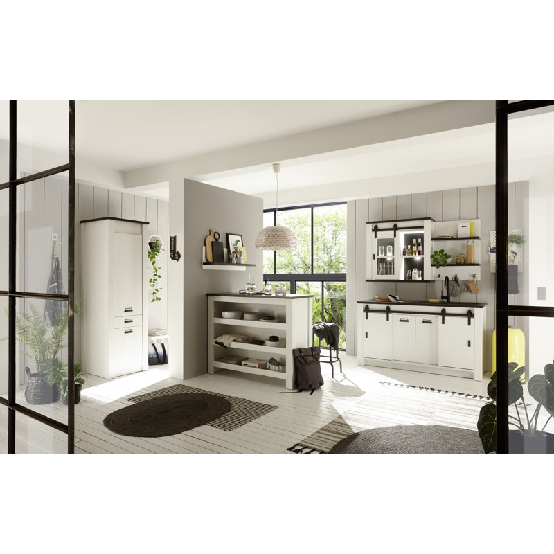 201cm Kitchen Pantry, White