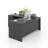 Bow Front L-Shaped Executive Desk With File Cabinet-1687212942