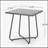 Stylish and Sturdy Steel Side Table with Symmetrical Design and Complementary Finish