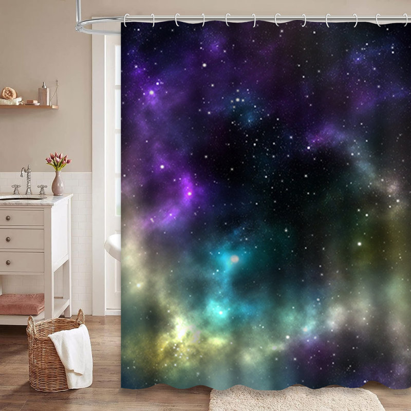 Rideau de douche à 12 crochets Galaxy, L 72 po x l 84 po