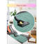 Tapis décoratif à motif géométrique orange, beige, vert, anthracite-653036489