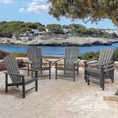 Zawadi HDPE Stacking Adirondack Chair