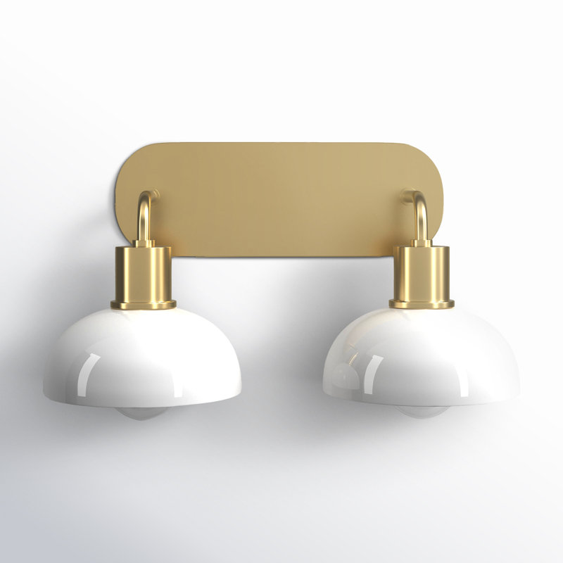 Calix 2 Light Dimmable Vanity Light, Aged Brass