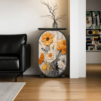 Modern Solid Wood Living Room 4 Drawer Cabinet