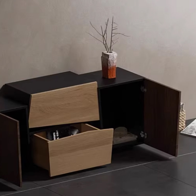 Meuble télé rétro et créatif, H 23,62 po x L 70,86 po x l 16,92 po