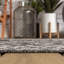 Tapis intérieur / extérieur noir / gris Mark tissé texturé vigne et bordure-331988053