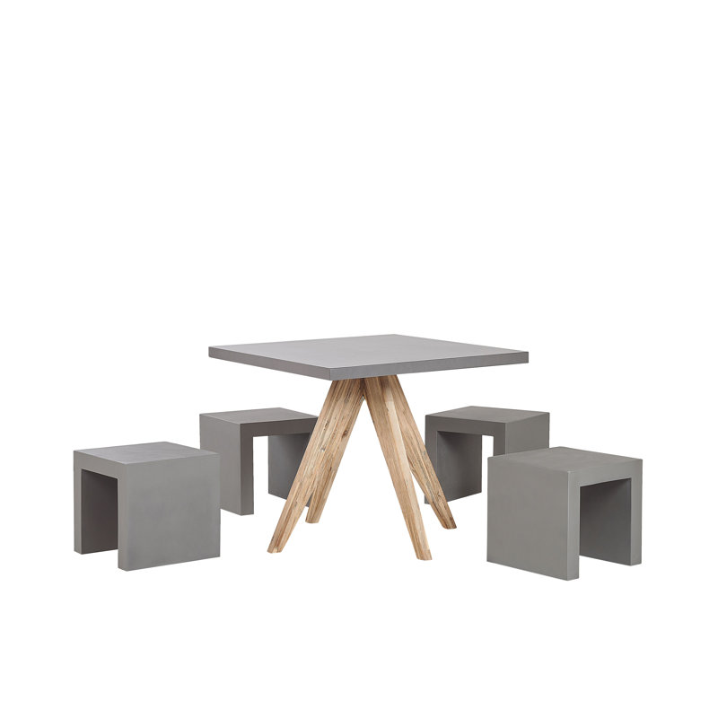 Cumberland 4 - Person Patio Dining Set with Square Table , Cushions Included