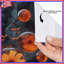 Rideaux de douche orange à bulles florales très longs-1657838458