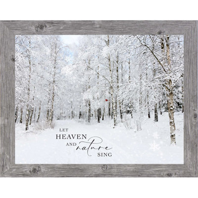 «Let Heaven and Nature Sing», art encadré, décor de forêt d'hiver