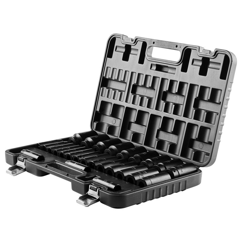 Drive Impact Socket Set 1/2" 26 Piece Deep Sockets Set Metric 11Mm -36Mm