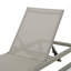 Ensemble de 2 chaises longues d'extérieur avec structure réglable en aluminium et siège en filet de textilène gris