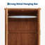 Armoire 71 po, armoire de rangement en bois avec 2 portes, 2 tiroirs et tringle