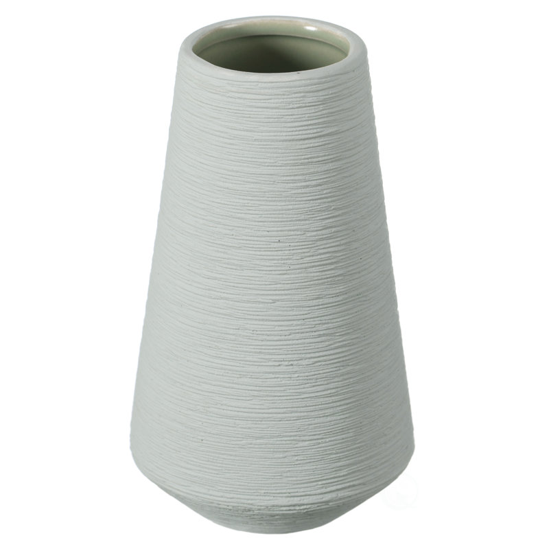 Vase de table en céramique 10 "H, Vert, H 5,50 po x l 2,75 po x P 2,75 po