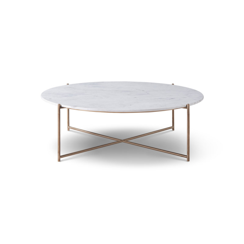 Arnay Cross Legs Coffee Table, Bronze, 36.7cm H x 113.5cm W x 113.5cm D