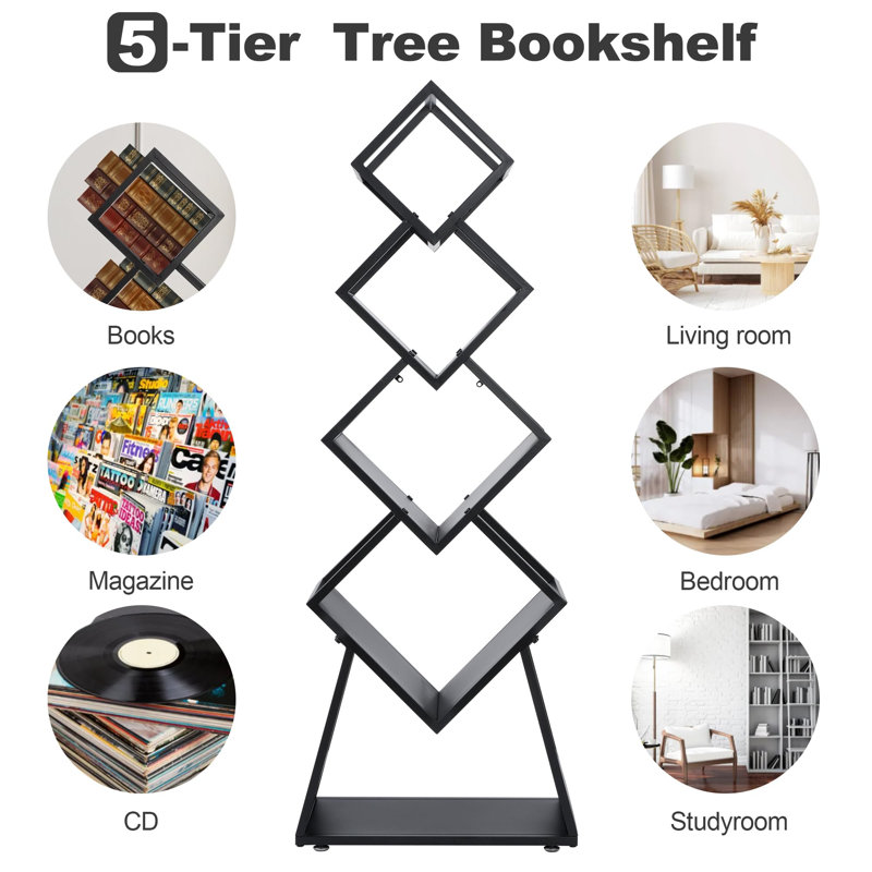 134cm H x 127cm W Corner Bookcase