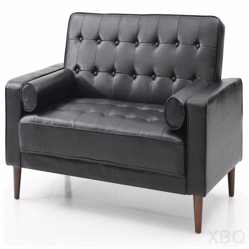 Causeuse noire élégante avec fonction de lit polyvalente