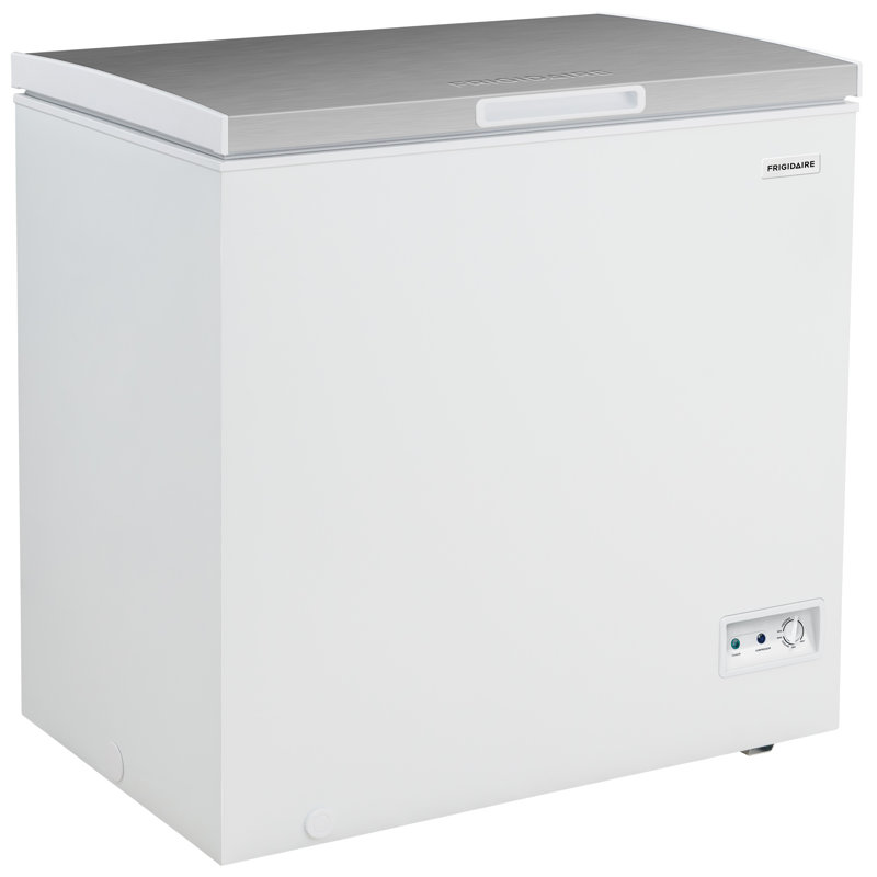 Frigidaire 7,0 pieds cubes Pi. Congélateur coffre Garage Garage, couvercle en platine, panier amovible, contrôle de température externe
