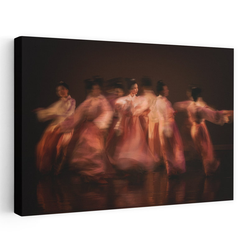 Décoration murale gracieuse et élégante danse traditionnelle coréenne, H 16 po x l 24 po