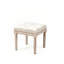 Tabouret d'appoint élégant avec coussin touffeté et pieds sculptés