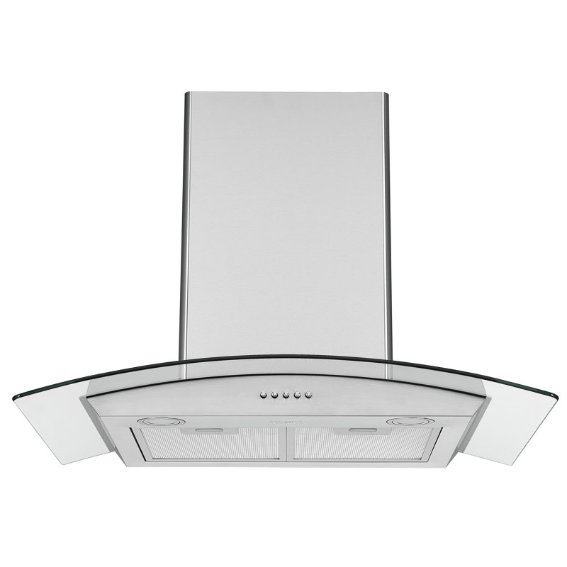 Ancona 30" Stainless Steel 280 CFM Convertible Wall Range Hood with Mesh Filter