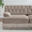 Canapé de style Chesterfield en velours doux, conception capitonnée à boutons, jupe de frange à franges sur le plancher, facile à assembler, combinaison libre, pour les salons-889722015
