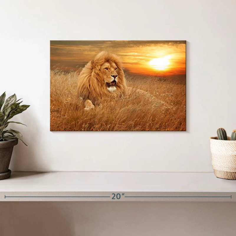 Lion couché Brampt, H 8 po x l 12 po