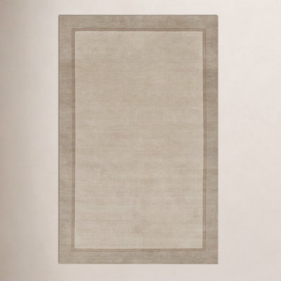 Zaley Gray Taupe Hand-Tufted Wool Rug