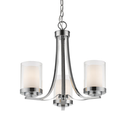 Arie 3-Light Steel Dimmable Chandelier