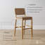 Tabouret de bar en suède tissé avec pieds en bois massif. Paquet de 4-1746367328-1748026467-1800429889