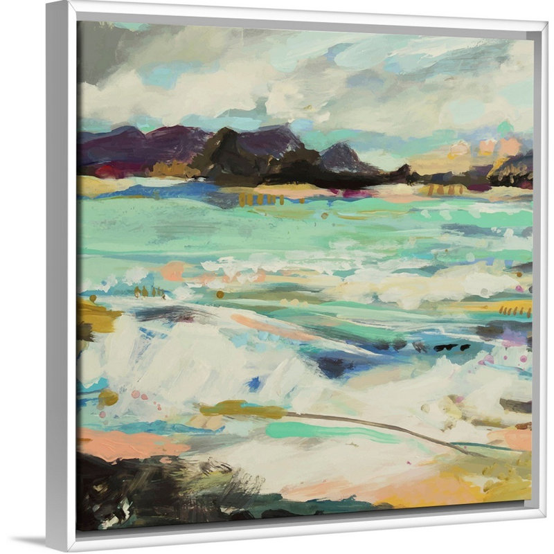 Surfscape VI par Karen Fields - reproduction d'art, Toile blanche encadrée, H 32 po x l 32 po x P 1,75 po