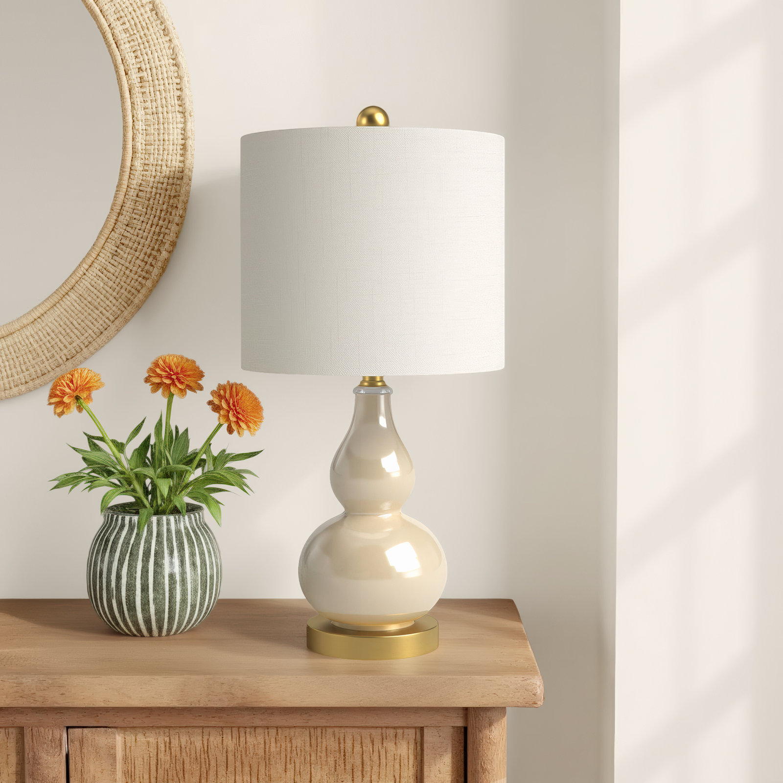 Galliano Table Lamp, Ivory