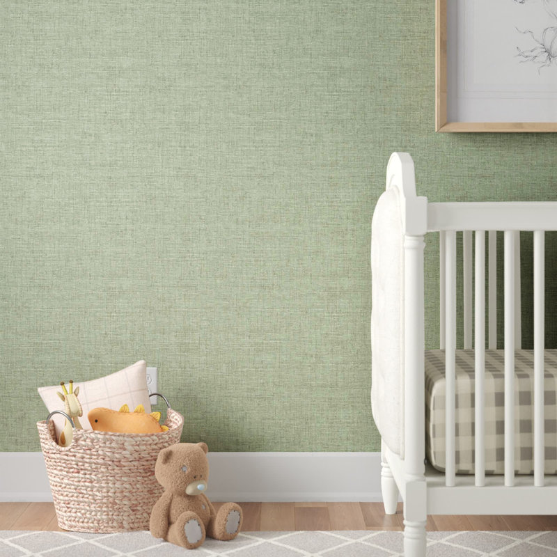 Emeline Peel & Stick Abstract Roll, Green, 240'' L x 27" W