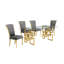 Ensemble de salle à manger avec chaises en velours L 79 po x l 40 po Joneisha-1789248542-1765640959-1765640944