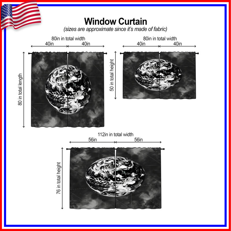 2 panneaux de rideaux terreux obscurcissant Earth, Transparent, 20 po x 50 po - 2 panneaux