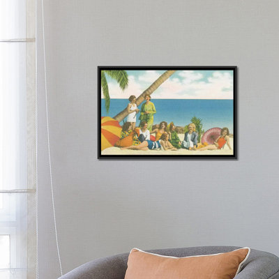 « beauté et plage », reproduction sur toile tendue