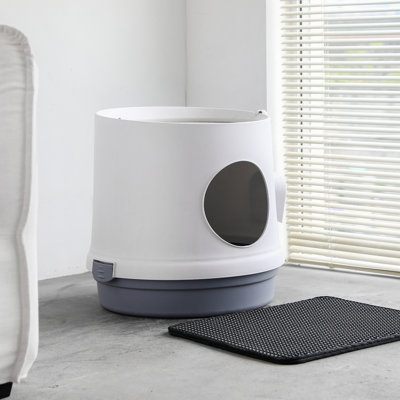Large Cat Litter Box and Mat Combo