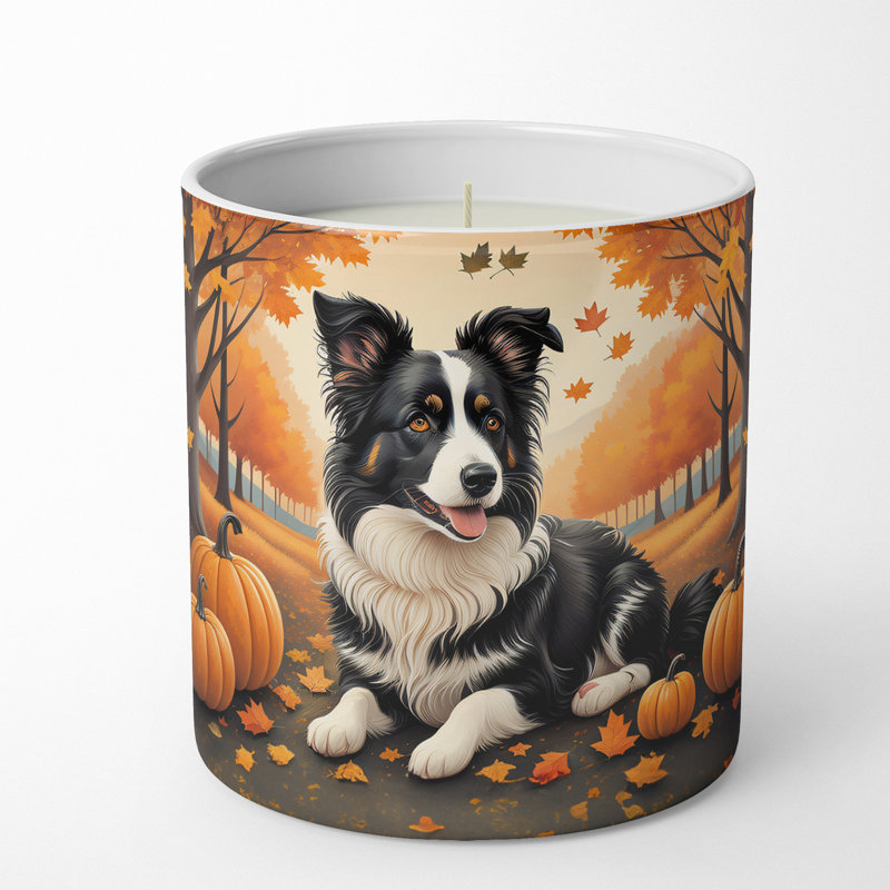 Bougie parfumée Pumpkin Spice avec support en céramique