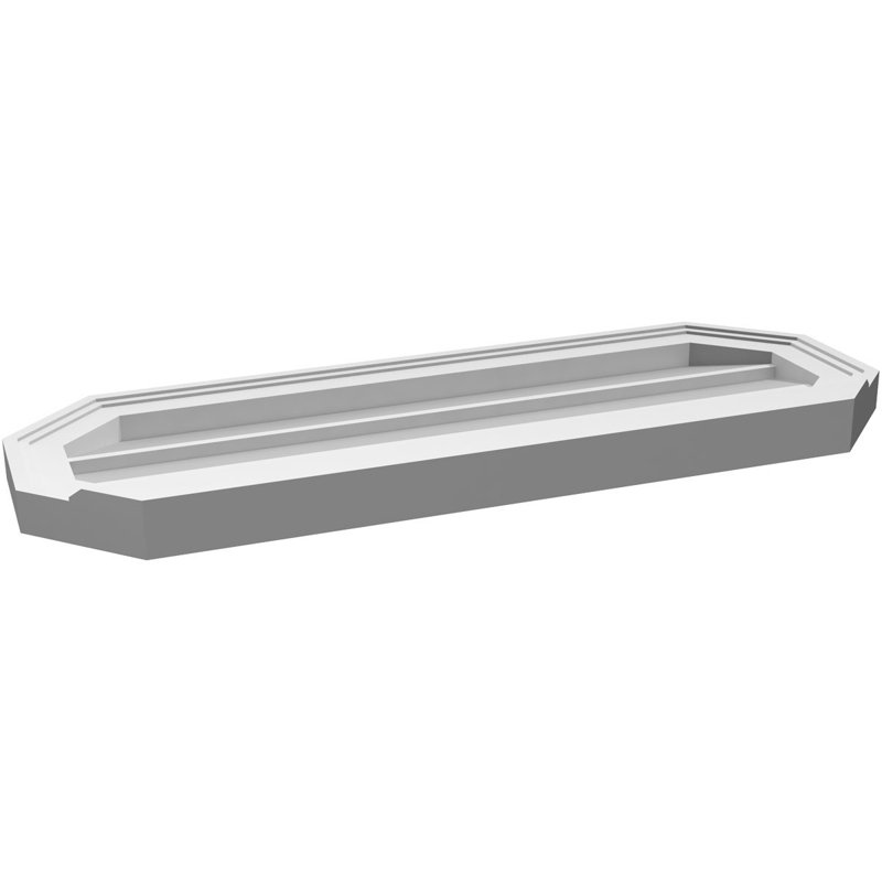 Évent horizontal gondole allongé en surface octogonal Signature, H 12 po x l 32 po x P 2 po