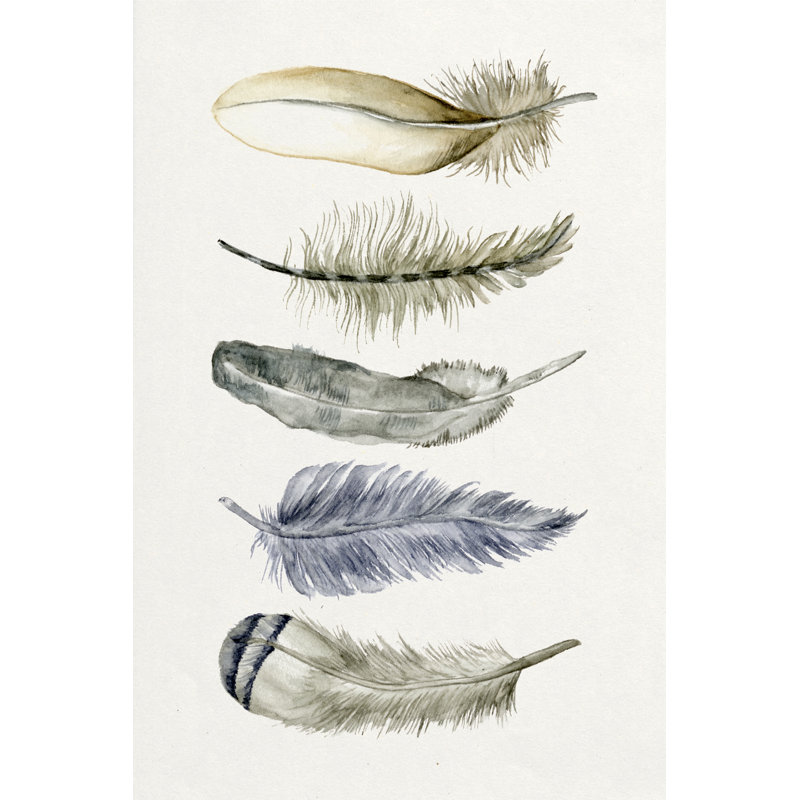 Tribal Feather II - Painting Print, Wrapped Canvas, 46cm H x 30cm W