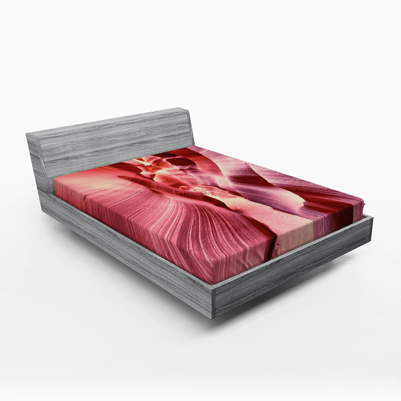 Microfiber Abstract Fitted Sheet, Queen Fitted Sheet