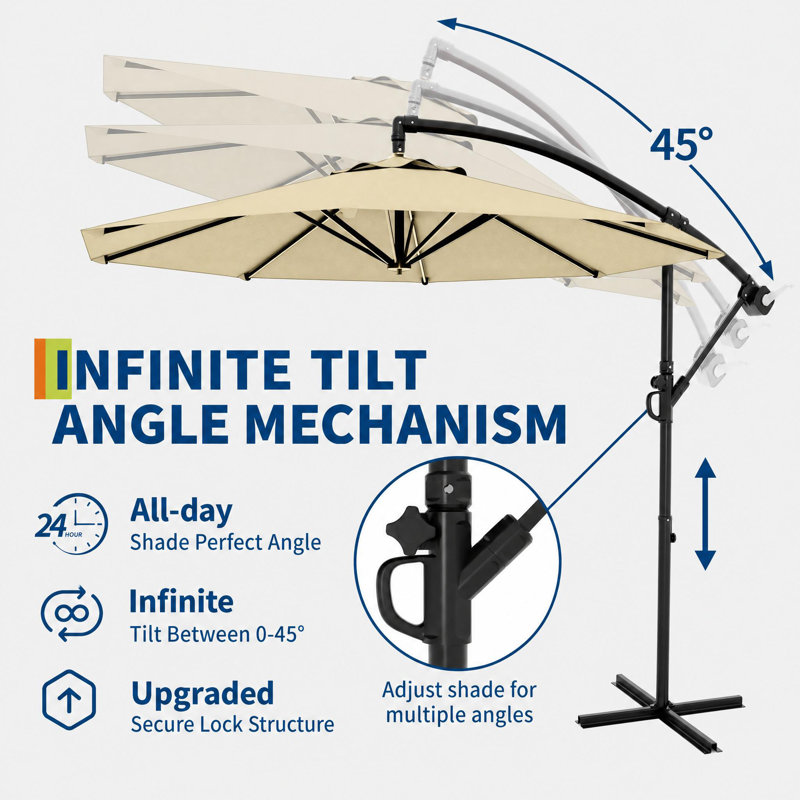 Tilt Parasol, Beige