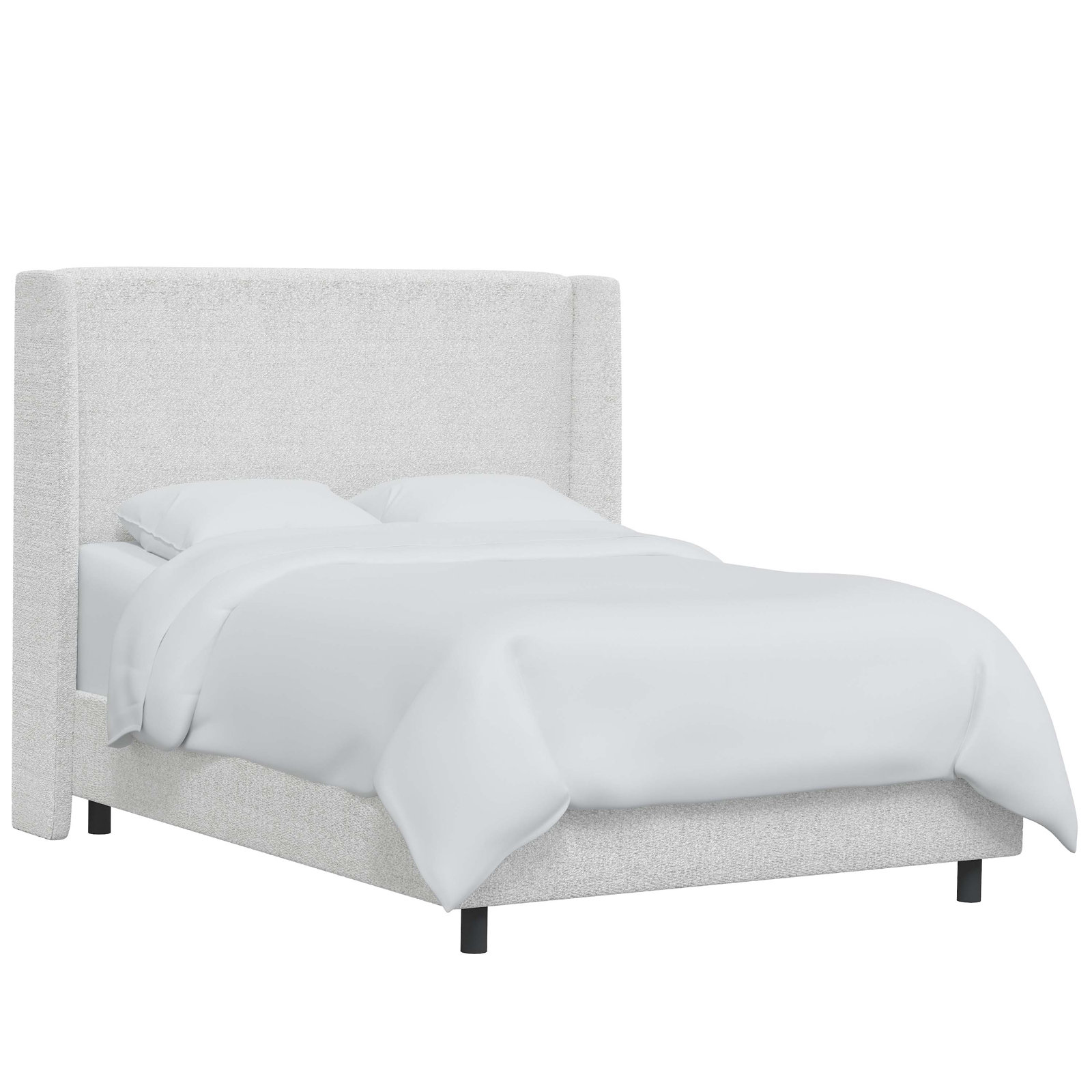 Tilly Upholstered Wingback Bed, Queen, Classic Snow Boucle