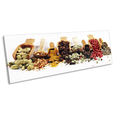 Spices Herbs Berries Kitchen - Wrapped Canvas Panoramic Print
