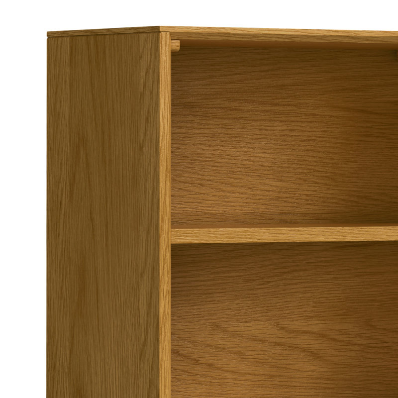Bibliothèque industrielle en bois massif l 30 "à 2 tiroirs Banting, Contreplaqué de chêne