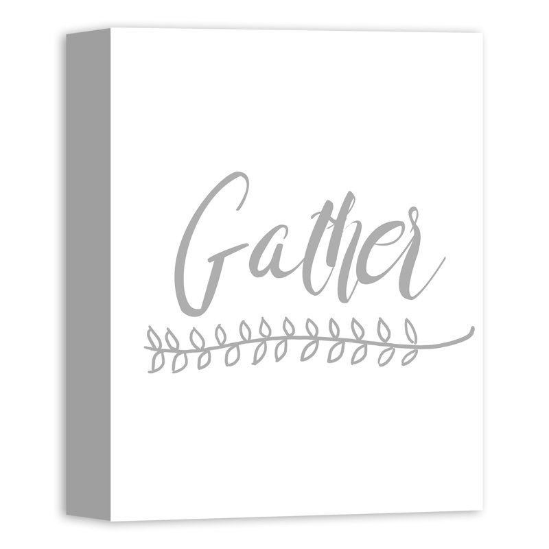 «Gather», reproduction d'art textuel sur toile, H 10 po x l 8 po, Toile tendue